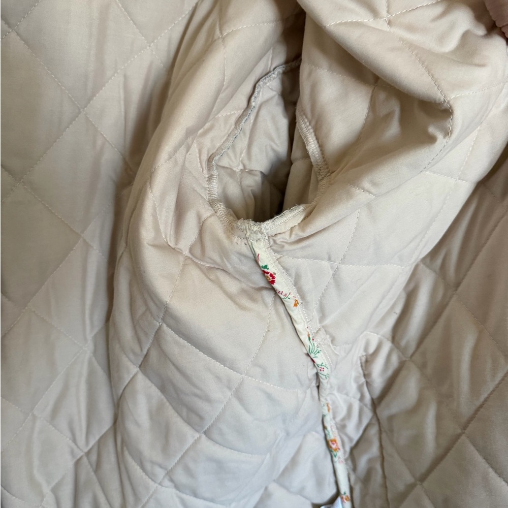 Madewell x New Denim Project Quilted Floral-Trim Jacket in Cream & Light Blue - Picture 13 of 15